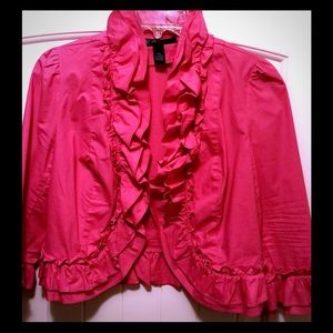Pink 👚🎀 Ruffled Spring Jacket